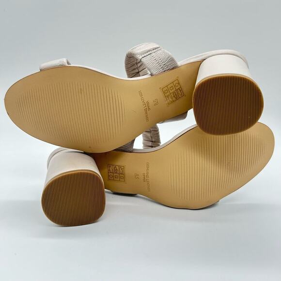 Journee Collection Sandals Womens 8.5 Off‎ White Vidda Leather MSRP $149 NEW - Picture 8 of 14